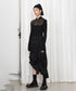 Drawstring Ruched Slit Skirt